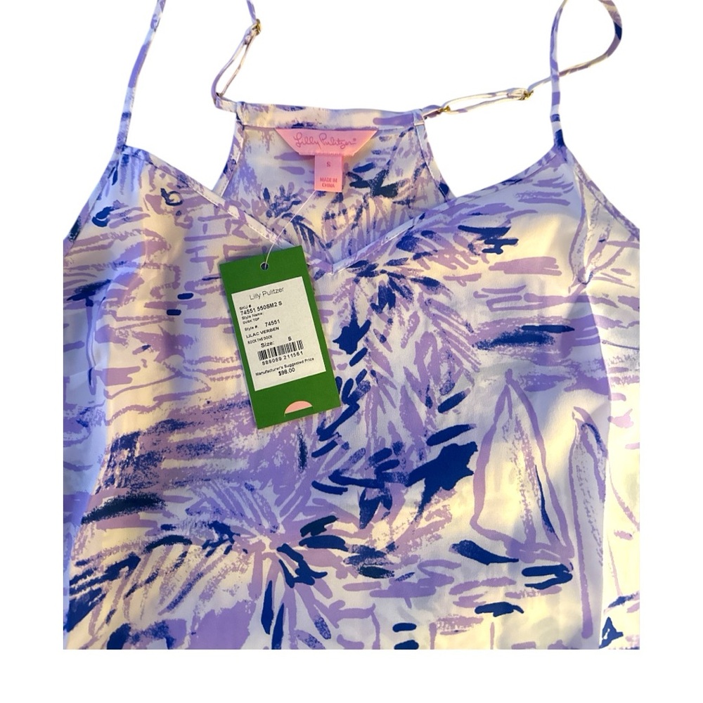 Lily Pulitzer Lilac Verben Cami size S NWT VS-5 - Picture 2 of 4